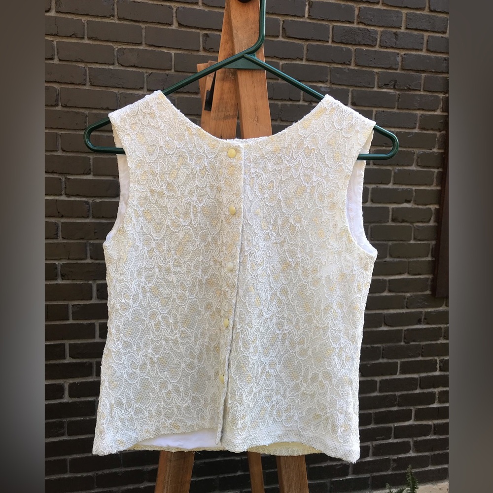 Shimmery Vest Top - Can be worn with buttons facing front or back. Fits size S